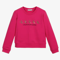 Womens pink calvin klein sweatshirt best sale