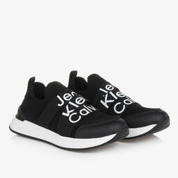 Calvin Klein-Teen Black Knitted Trainers | Childrensalon Outlet