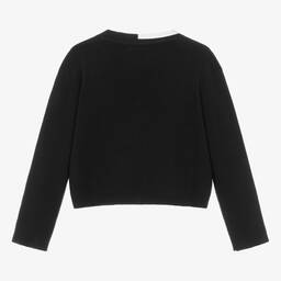 Calvin Klein-كارديغان تينز بناتي قطن محبوك لون أسود وأبيض | Childrensalon Outlet
