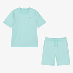 Calvin Klein-Teen Blue Cotton Jersey Shorts Set | Childrensalon Outlet