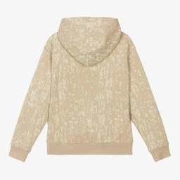 Calvin Klein-Teen Boys Beige Acid Wash Hoodie | Childrensalon Outlet