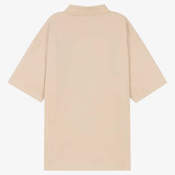 Calvin Klein Jeans-Teen Boys Beige Cotton Piqué Polo Shirt | Childrensalon Outlet