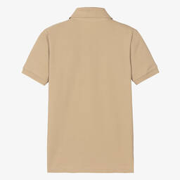 Calvin Klein-Teen Boys Beige Cotton Polo Shirt | Childrensalon Outlet