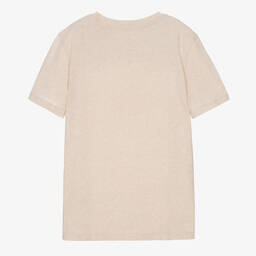 Calvin Klein-تيشيرت تينز ولادي قطن لون بيج | Childrensalon Outlet