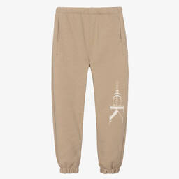 Calvin Klein Jeans-Teen Boys Beige Logo Joggers | Childrensalon Outlet