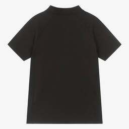 Calvin Klein-Teen Boys Black Cotton Polo Shirt | Childrensalon Outlet