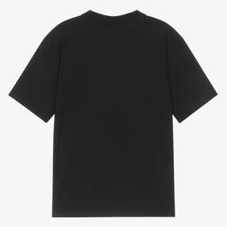 كالفين كلاين-تيشيرت بقصة مريحة قطن لون أسود للمراهقين | Childrensalon Outlet