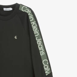 Calvin Klein-Teen Boys Black & Green Jersey Tracksuit | Childrensalon Outlet