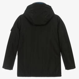 Calvin Klein-Teen Boys Black Hooded Coat | Childrensalon Outlet