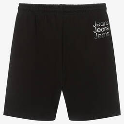 Calvin Klein Джинсы-Teen Boys Black Logo Shorts | Childrensalon Outlet