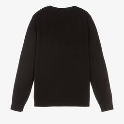 Calvin Klein Jeans-Teen Boys Black Logo Tape Sweater | Childrensalon Outlet