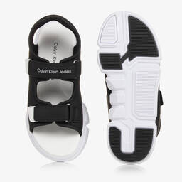 Calvin Klein-Черные сандалии на липучке для мальчиков-подростков | Childrensalon Outlet