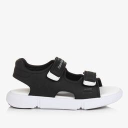 Calvin Klein-Черные сандалии на липучке для мальчиков-подростков | Childrensalon Outlet
