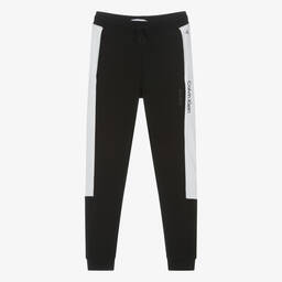 Calvin Klein-جوغرز تينز ولادي قطن لون أسود وأبيض | Childrensalon Outlet