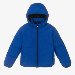 Calvin Klein Jeans-Teen Boys Blue Logo Puffer Jacket | Childrensalon Outlet