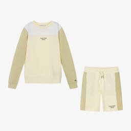 Calvin Klein-Teen Boys Colourblock Cotton Shorts Set | Childrensalon Outlet