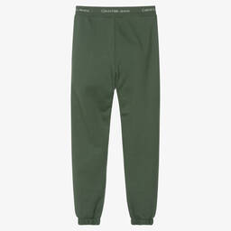 Calvin Klein-Teen Boys Green Cotton Joggers | Childrensalon Outlet
