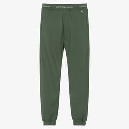 Calvin Klein-Teen Boys Green Cotton Joggers | Childrensalon Outlet