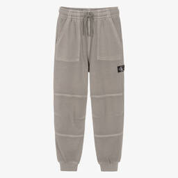 Calvin Klein-Teen Boys Grey Cotton Joggers | Childrensalon Outlet