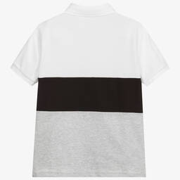 Calvin Klein Jeans-Teen Boys Grey Logo Polo Shirt | Childrensalon Outlet