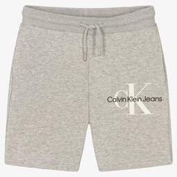 Calvin Klein Джинсы-Teen Boys Grey Logo Shorts | Childrensalon Outlet