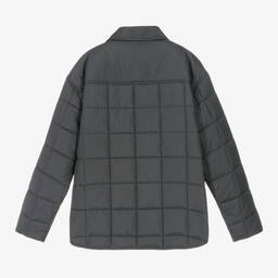 Calvin Klein-Teen Boys Grey Quilted Padded Jacket | Childrensalon Outlet