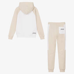Calvin Klein Jeans-Teen Boys Ivory & Beige Tracksuit | Childrensalon Outlet