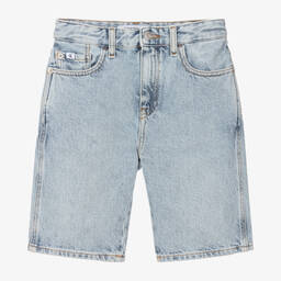 Calvin Klein-Teen Boys Light Blue Denim Shorts | Childrensalon Outlet