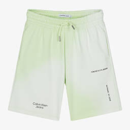 Calvin Klein-Teen Boys Lime Green Spray Paint Shorts | Childrensalon Outlet