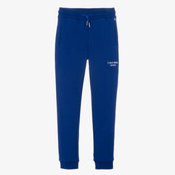 Calvin Klein Jeans-Teen Boys Royal Blue Cotton Joggers | Childrensalon Outlet