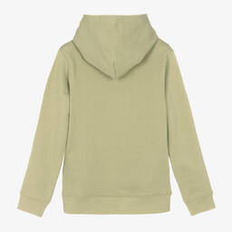 Calvin Klein Jeans-Teen Boys Sage Green Logo Hoodie | Childrensalon Outlet