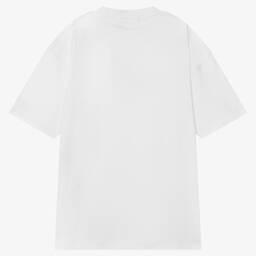 Calvin Klein Jeans-Teen Boys White Cotton Logo T-Shirt | Childrensalon Outlet