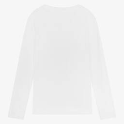 Calvin Klein Jeans-توب تينز ولادي قطن لون أبيض | Childrensalon Outlet