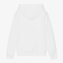 Calvin Klein Jeans-Teen Boys White Graphic Logo Hoodie | Childrensalon Outlet