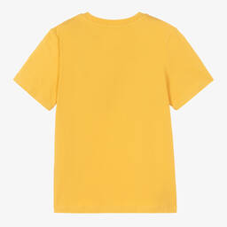 Calvin Klein Jeans-Teen Boys Yellow Monogram Logo T-Shirt | Childrensalon Outlet