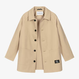 Calvin Klein-Бежевый дождевик с мягким покрытием для девочек | Childrensalon Outlet
