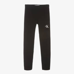 كالفين كلاين-ليقنز  قطن جيرسي لون أسود للمراهقات | Childrensalon Outlet