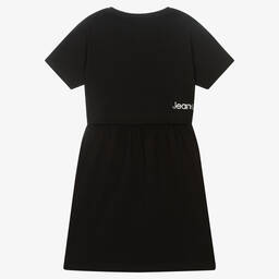 Calvin Klein Jeans-Teen Girls Black Cotton Dress | Childrensalon Outlet