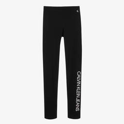 Calvin Klein Джинсы-Черные хлопковые легинсы для девочек-подростков | Childrensalon Outlet