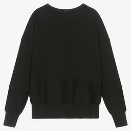 Calvin Klein-Teen Girls Black Cotton Sweatshirt | Childrensalon Outlet
