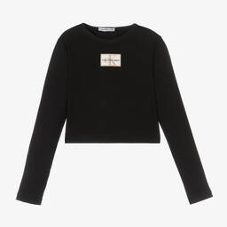 Calvin Klein Джинсы-Черный укороченный топ | Childrensalon Outlet