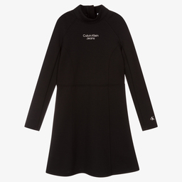 Calvin Klein Jeans-Teen Girls Black Jersey Dress | Childrensalon Outlet