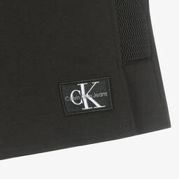 Calvin Klein Jeans-شورت تينز بناتي قطن جيرسي لون أسود | Childrensalon Outlet