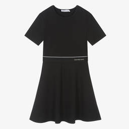 Calvin Klein-Teen Girls Black Milano Jersey Dress | Childrensalon Outlet