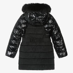 Calvin Klein Jeans-Teen Girls Black Puffer Coat | Childrensalon Outlet