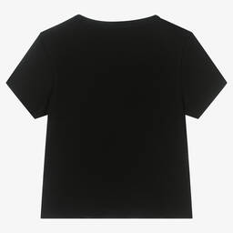 Calvin Klein Джинсы-Черная футболка в рубчик с нашивкой-логотипом | Childrensalon Outlet