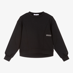 Calvin Klein Jeans-Teen Girls Black Sweatshirt | Childrensalon Outlet