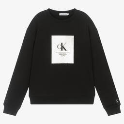 Calvin Klein Джинсы-Черный свитшот для девочек-подростков | Childrensalon Outlet