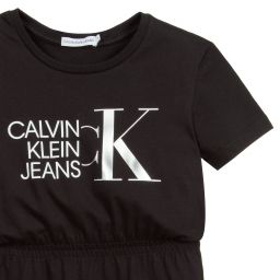 Calvin Klein Джинсы-Черное платье-футболка для подростков | Childrensalon Outlet
