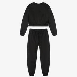 Calvin Klein-بدلة رياضية جيرسي لون أسود للمراهقات | Childrensalon Outlet